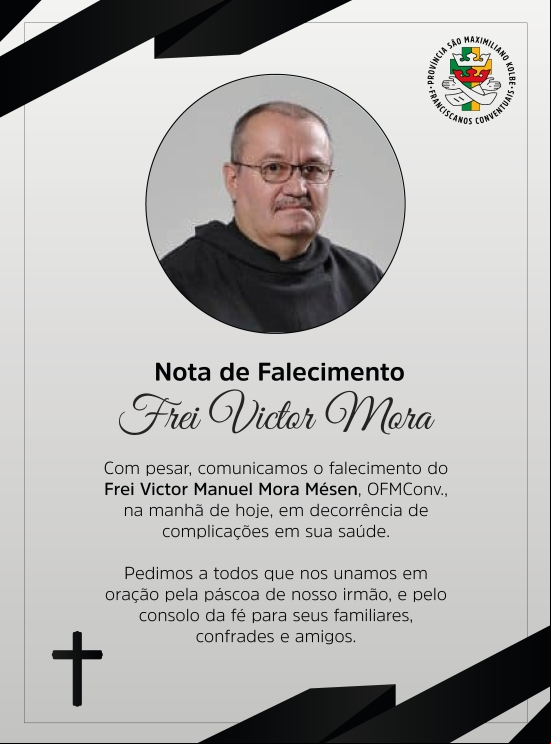 Necrológio do Frei Victor Manuel Mora Mesén, OFMConv.