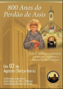 Santuário São Francisco de Brasília celebrará os 800 anos do Perdão de Assis.